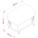 Ver imagem 5 de Rack Bancada e Painel para Tv Cronos com Mesa de Centro Indianápolis Calacata Off White - Madetec