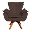 Ver imagem 5 de Kit 02 Poltronas Giratória Opala Suede Marrom