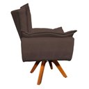 Ver imagem 2 de Kit 02 Poltronas Giratória Opala Suede Marrom