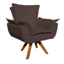 Ver imagem 3 de Kit 02 Poltronas Giratória Opala Suede Marrom