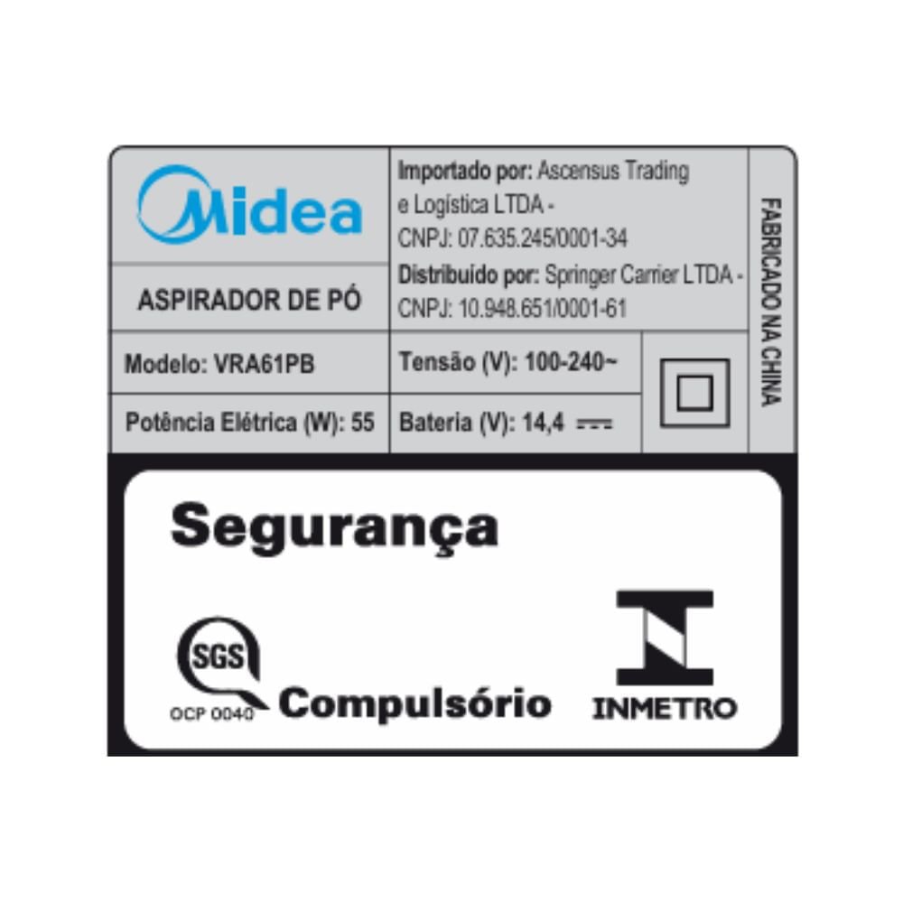 Aspirador Robô Connectgyro I5c Passa Pano Preto Midea Vra61pb - Bivolt - 11