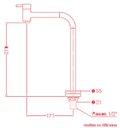Ver imagem 2 de Torneira Banheiro Cozinha Bica Alta 90º 1/4 Preta Censi