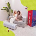 Ver imagem 7 de Sofá Cama Muna 1,88m Xpand Tech Tecido Bouclê Cinza Claro Cama Inbox