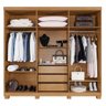 Guarda Roupa Ripado 6 Portas 3 Gavetas Milano Benetil Cinamomo - 3