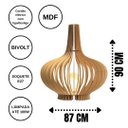 Ver imagem 6 de Abajur Grande de Chão OÁSIS MDF Luminária - MDF CRU