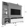 Home Sala com Painel e Bancada para Tv - Nature Off White - 5