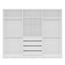 Ver imagem 4 de Guarda Roupa Casal 6 Portas e 4 Gavetas com Espelho 240848 Linha Porto Politorno Móveis