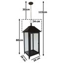 Ver imagem 2 de Lustre Design Lanterna Marroquina Dourado Artesanal Rustico Salão de Festas - Verniz