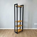 Ver imagem 7 de Arara de Roupas Linea Slim Madeira Pinus 53cm Nozes e Preto Artfactory Design