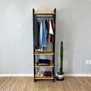 Ver imagem 6 de Arara de Roupas Linea Slim Madeira Pinus 53cm Nozes e Preto Artfactory Design