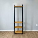 Ver imagem 1 de Arara de Roupas Linea Slim Madeira Pinus 53cm Nozes e Preto Artfactory Design