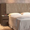 Ver imagem 3 de Cabeceira De Cama Box King Size Em MDF Flórida Mocaccino E Creme Carmolar