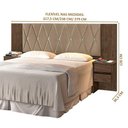 Ver imagem 4 de Cabeceira De Cama Box King Size Em MDF Flórida Mocaccino E Creme Carmolar