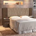 Ver imagem 1 de Cabeceira De Cama Box King Size Em MDF Flórida Mocaccino E Creme Carmolar