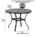 Ver imagem 3 de Mesa com Tampo Ripado de 1,20 Metros em Alumínio - Área Trama Original