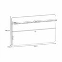 Ver imagem 3 de Painel Suspenso Decorativo 1.8 Tv até 70 Polegadas Kirby Cinamomo/off White G26 - Gran Belo