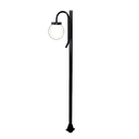 Ver imagem 1 de Poste Luminária Globo G Braço Curvo Baixo Jardim Preto 200cm Ouro Minas