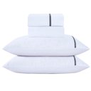 Ver imagem 1 de Jogo de Cama Lençol Casal Veraneio Percal 300 Fios 4 Peças - Branco - 100% Poliéster