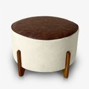 Ver imagem 4 de Puff Assento Corino Bouclé Confortável Resistente Decorativo Savana