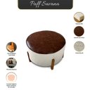 Ver imagem 2 de Puff Assento Corino Bouclé Confortável Resistente Decorativo Savana