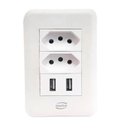 Ver imagem 2 de Tomada USB Duo WS100 Newlink 2 Tomadas + 2 Portas USB 5V