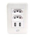 Ver imagem 1 de Tomada USB Duo WS100 Newlink 2 Tomadas + 2 Portas USB 5V