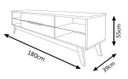 Ver imagem 5 de Rack para TV Limit 1.8 Off White com Nature - MoveisAqui