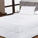 Ver imagem 1 de Kit Protetor de Colchão Solteiro Impermeável 2 Peças Antiácaro Zíper Capa para Cama Branco