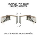 Ver imagem 6 de Mesa Escrivaninha em L Golden e Balcão 1 Porta 3 Gavetas Merano A06 Olmo/branco - Mpozenato