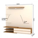 Ver imagem 3 de Painel Para TV Até 60 Polegadas Magnum Salini Off White Imbuia Viero Móveis