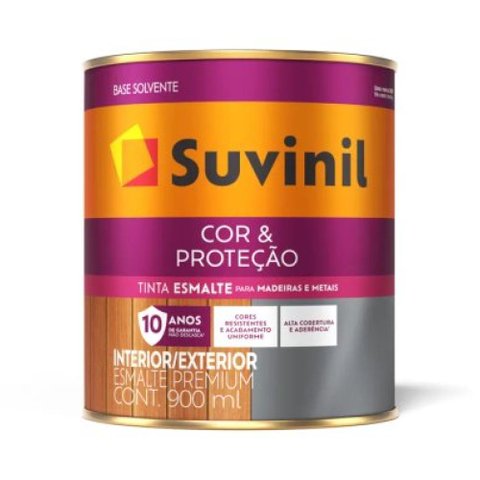 Esmalte Acetinado Cor e Proteção para Madeira e Metal Branco 900ml - Suvinil