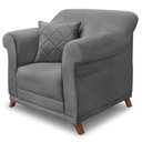 Ver imagem 1 de Poltrona Decorativa Retro Polo com Almofada Veludo 2938 Ezz 2938