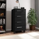 Ver mais imagens de Gaveteiro Organizador Paris 4 Gavetas e Rodinhas Escritório - Preto