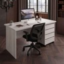 Ver imagem 3 de Mesa de Escritório Retangular Mesa Notebook Diretor Moderno 4 Gavetas 150cm Amadeirado Móveis Ilan