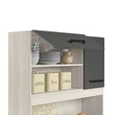 Ver imagem 5 de Kit Cozinha Magazin 90 5 Portas Bianco/Chumbo - Nicioli