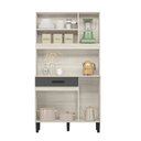 Ver imagem 4 de Kit Cozinha Magazin 90 5 Portas Bianco/Chumbo - Nicioli