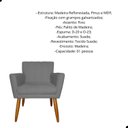 Ver imagem 2 de Poltrona Elegante Cecília em Suede Recepção Escritório