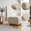 Ver imagem 4 de Puff Decorativo para Sala Orgânico Nara 60 cm Base Fixa Suede D03 - D'Rossi