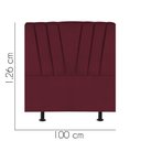 Ver imagem 2 de Cabeceira Estofada Bélgica 100cm Solteiro Para Cama Box Quarto Suede Bordô - Gat Magazine