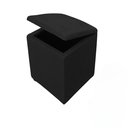 Ver imagem 1 de Puff Baú Quadrado Guarda Acessórios Assento Apoio de Pés - Preto