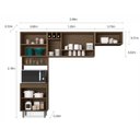 Ver imagem 2 de Cozinha Compacta 8 Portas Barcelona Carvalho/off White - Poliman