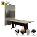 Ver imagem 3 de Conjunto Escritório Mesa 2m Caixa Tomada e Painel Tv Csp F5 Cor:cinza Sagrado com Preto