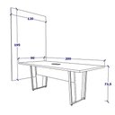 Ver imagem 2 de Conjunto Escritório Mesa 2m Caixa Tomada e Painel Tv Csp F5 Cor:cinza Sagrado com Preto