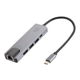 Hub Dock Usb Tipo-c 5 em 1 com Hdmi 4k, Rj45 Ethernet, Usb 3.0 e Power Delivery - Ac447 Ac447 Multil - 1