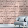 Papel de Parede Tijolos Pintados de Rosa-60x300cm - 1
