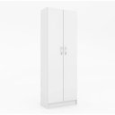 Ver imagem 4 de Armário Multiuso Milão 2 Portas e 4 Prateleiras - Branco Branco