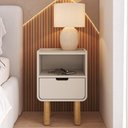 Ver imagem 1 de Mesa de Cabeceira Luara 1 Gaveta MDF-MDP Moderno Off White Mpozenato
