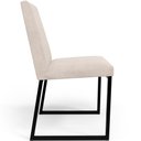 Ver imagem 7 de Kit 02 Cadeiras Para Sala De Jantar Base Aço Industrial Preto Dafne L02 Suede Bege - Lyam Decor