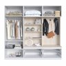 Guarda Roupa com Organizador e Suporte Branco e Nature Lilies Móveis - 4