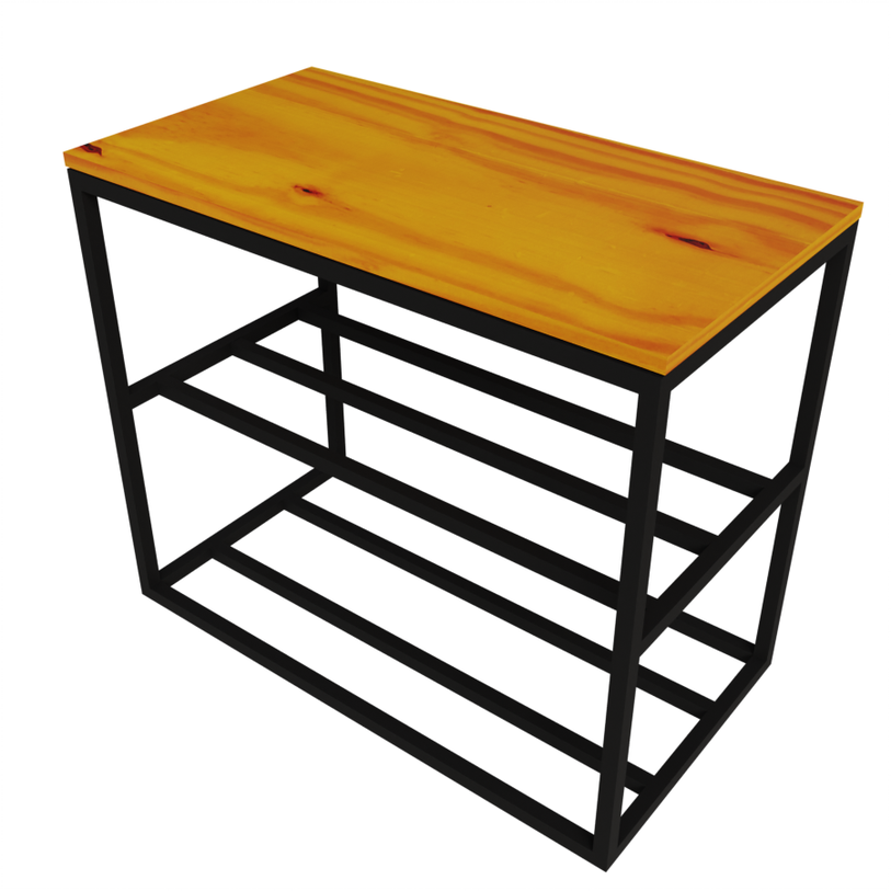 Banco Sapateira Industrial para Organização e Praticidade 30x60cm - 4